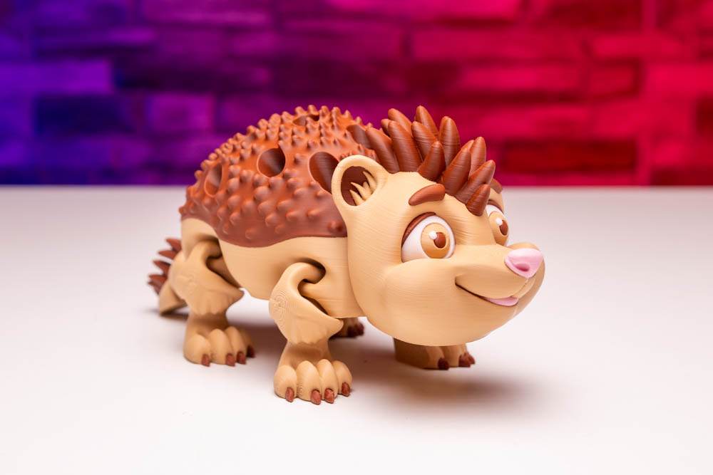 Articulated Multicolor Hedgehog Pen Holder