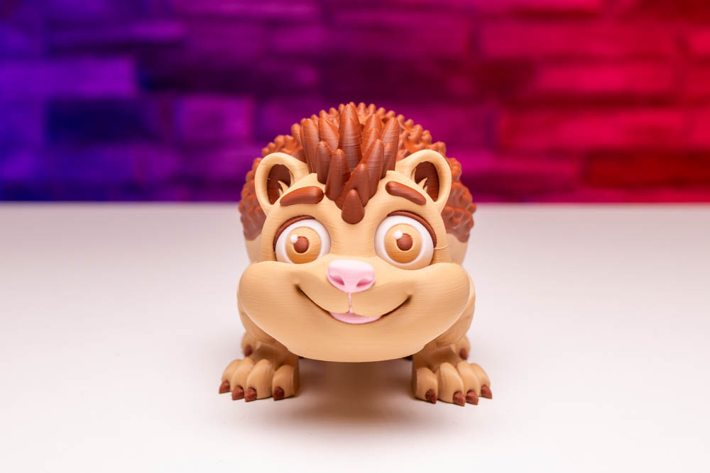 3D Print King Articulated Multicolor Hedgehog Pen Holder STL for download