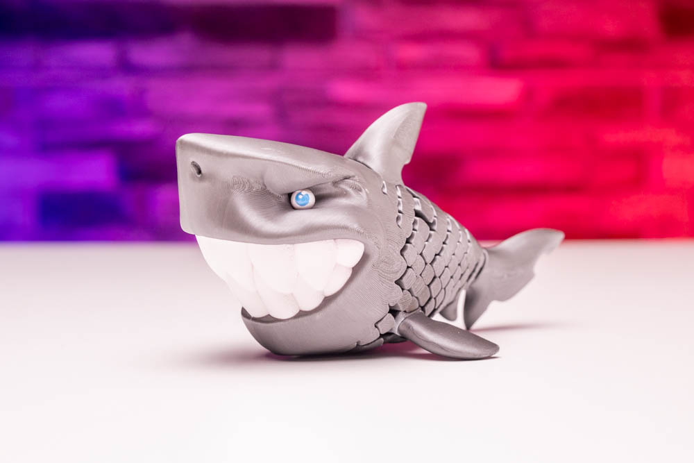 3D Print King Multicolor Articulated Shark Fish STL for download