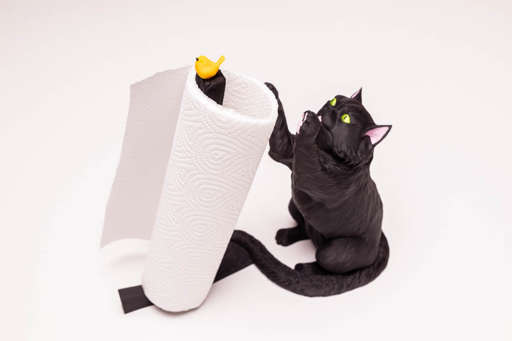 3D Print Cat Paper Towel Holder STL for download