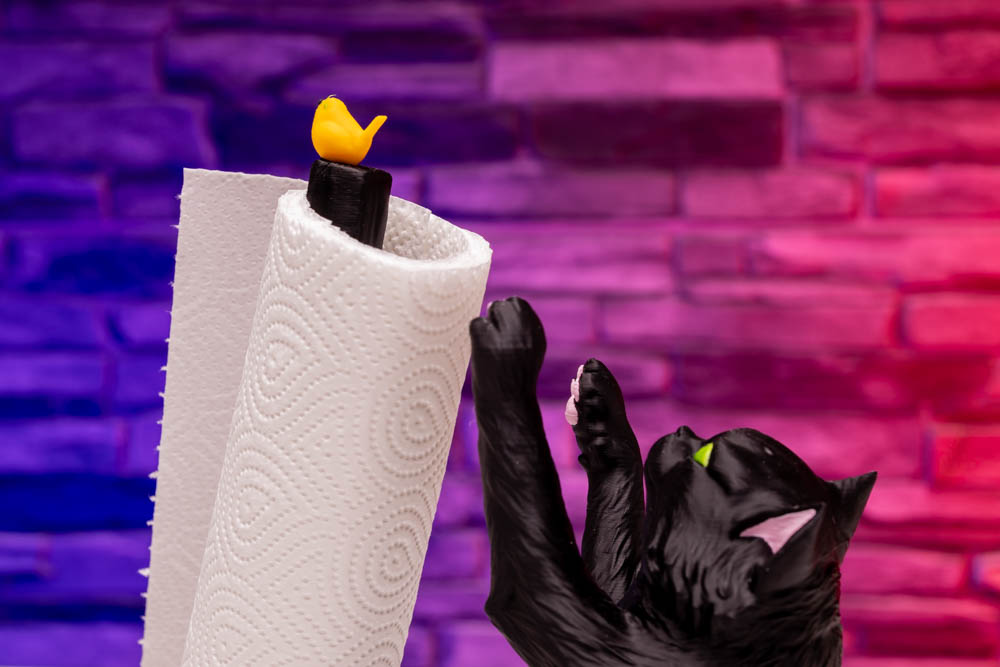 3D Print Cat Paper Towel Holder STL for download