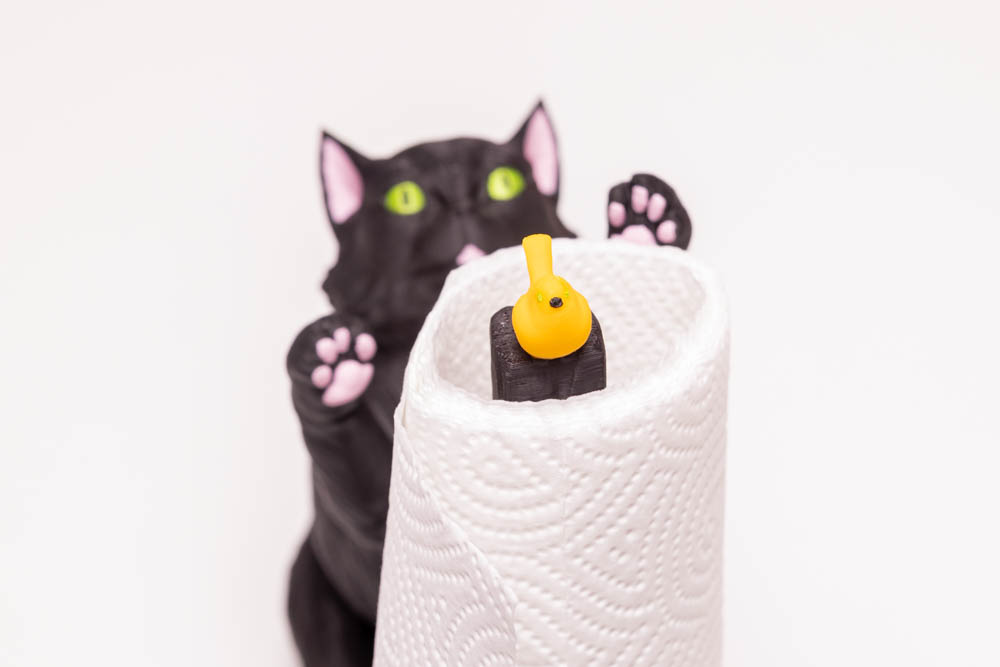 3D Print Cat Paper Towel Holder STL for download