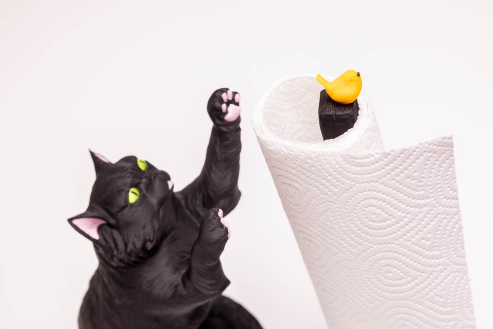 3D Print Cat Paper Towel Holder STL for download