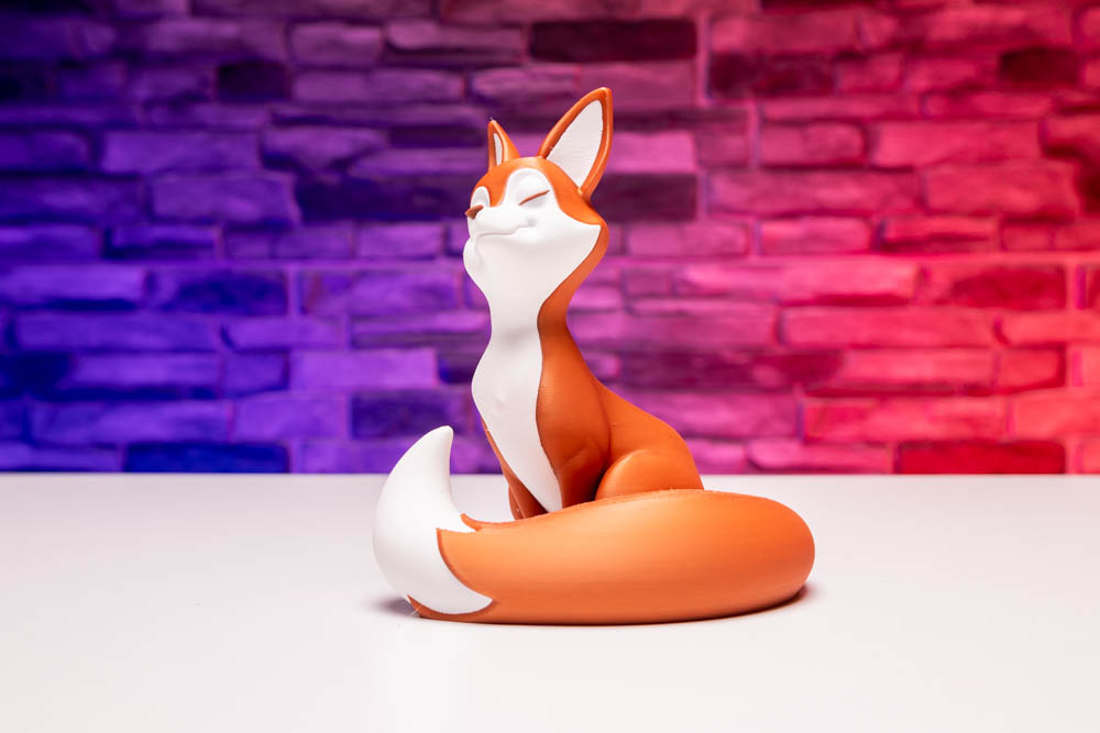 3D Print Cute Smirky Fox STL for download