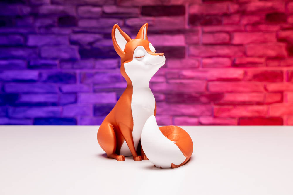 3D Print Cute Smirky Fox STL for download