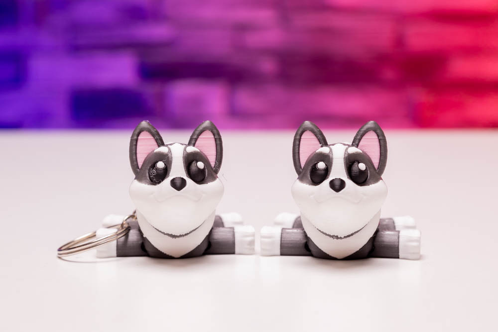 3D Print Husky Keychain Dog Friends STL for download