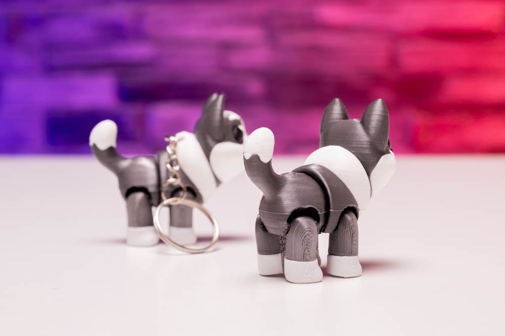 3D Print Husky Keychain Dog Friends STL for download