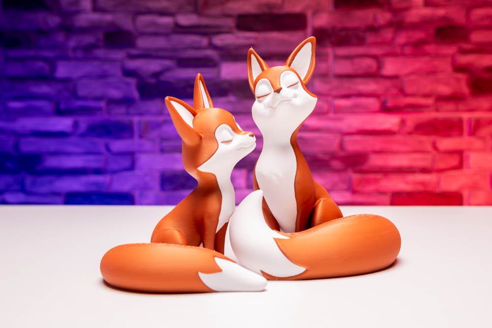 3D Print Love Duo Foxes STL for download