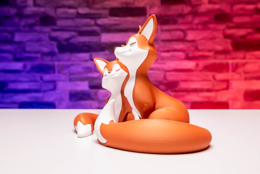 3D Print Love Duo Foxes