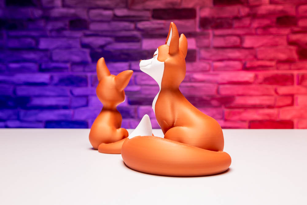 3D Print Love Duo Foxes