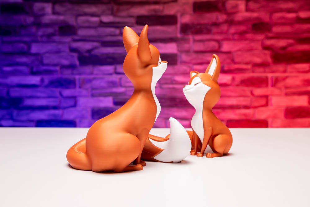 3D Print Love Duo Foxes