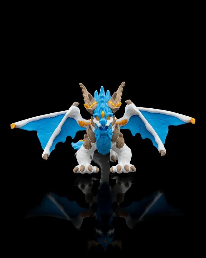 3D Printed Ice Elemental Dragon STL for Download