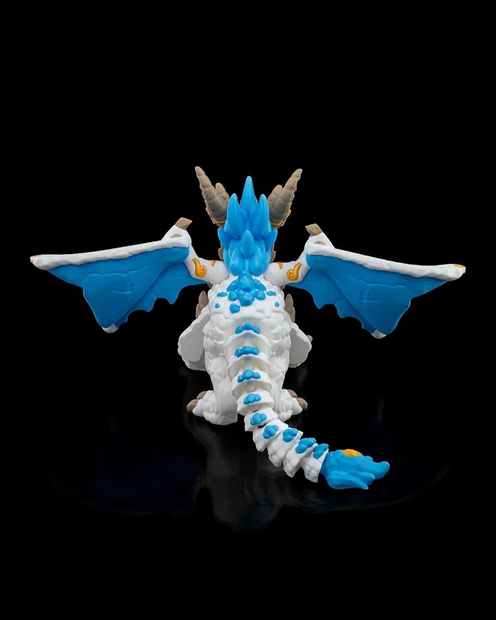 3D Printed Ice Elemental Dragon STL for Download