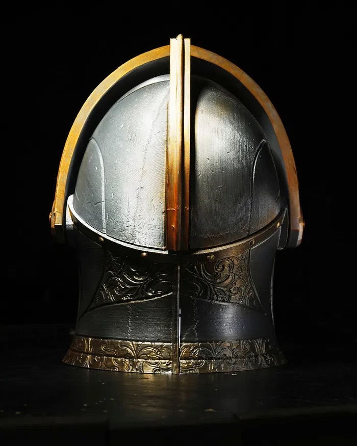 3D Printed Knight Helmet STL for FREE Download