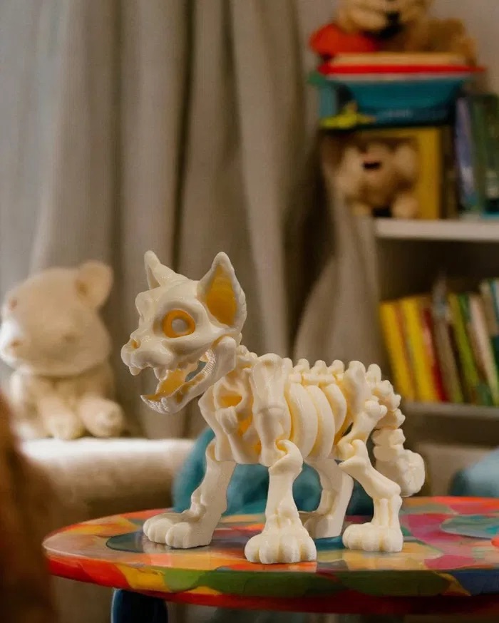 3D Printed Skeleton Cat