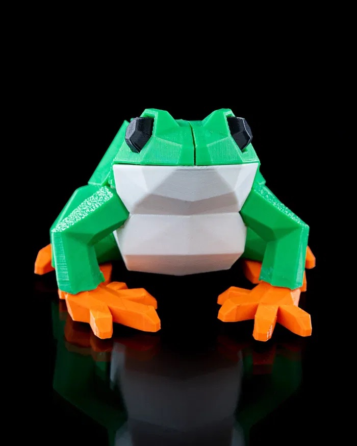 3D Print Low Poly Frog STL for Download