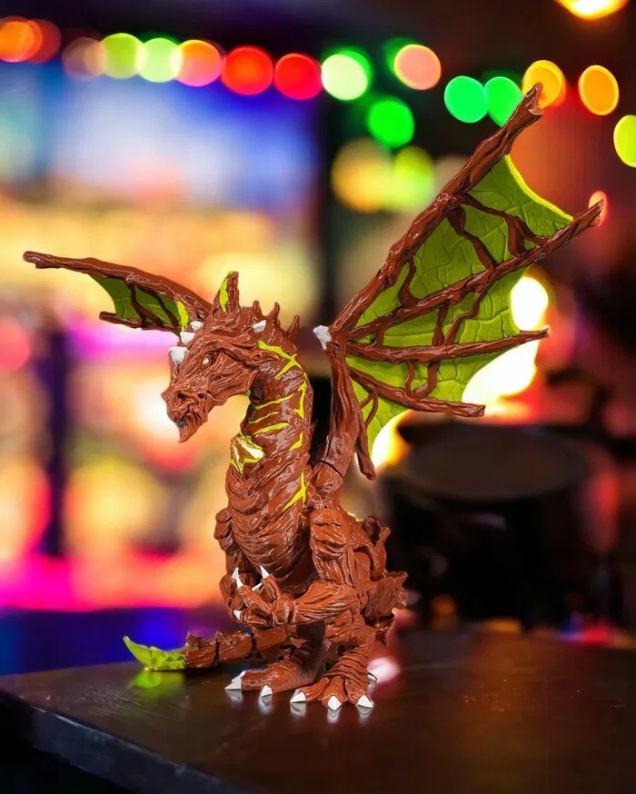 3D Printed Epic Dragon with Wings STL for Download