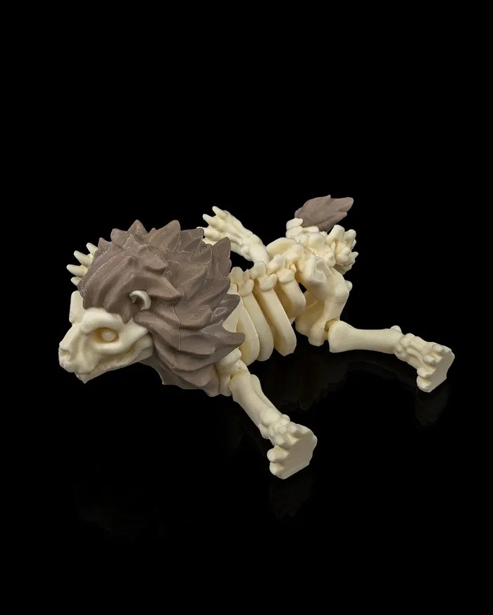 3D Print Skeleton Lion STL for download