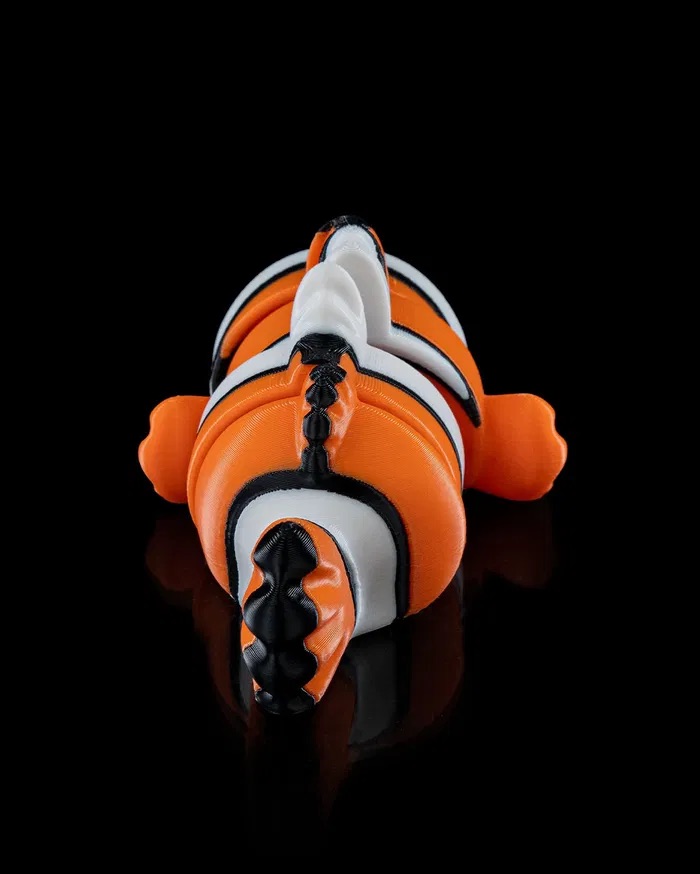 3D Print Cute Flexi Clownfish STL for download