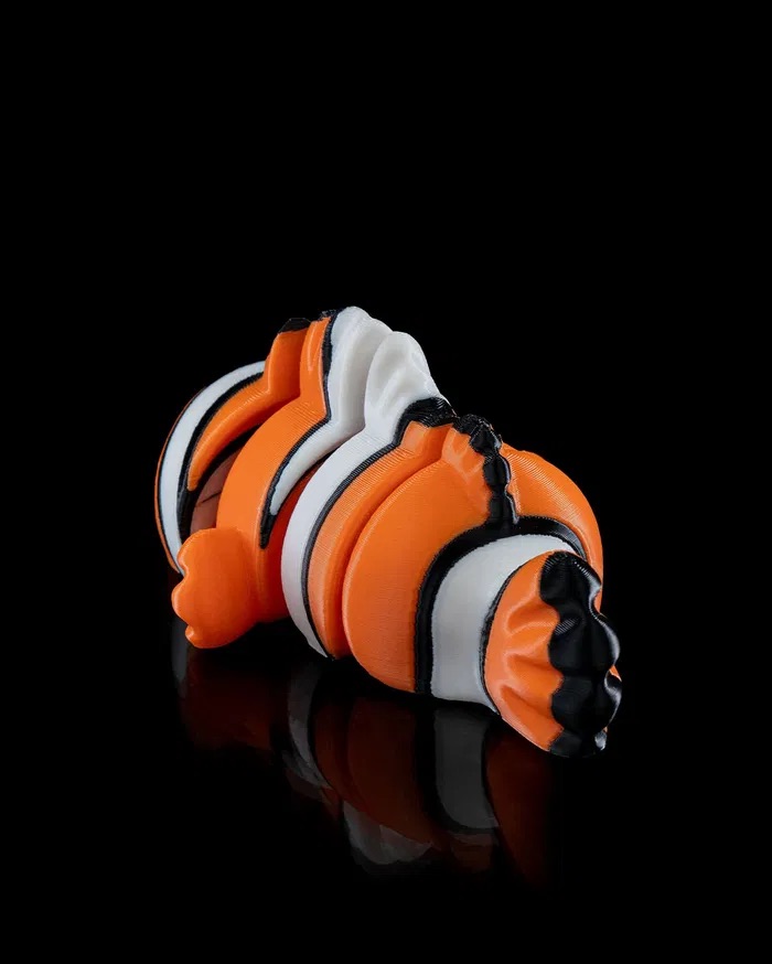 3D Print Cute Flexi Clownfish STL for download