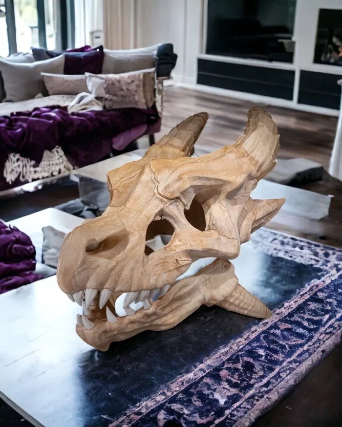 3D Printed Dragon Skull