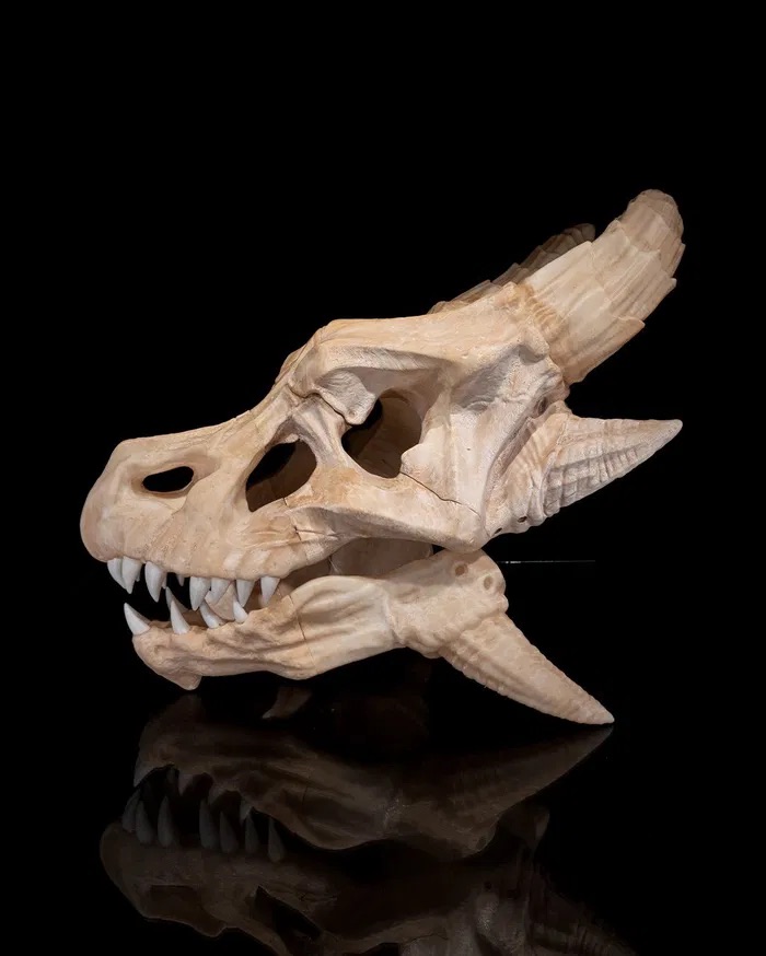 3D Print Epic Red Dragon Skull STL for download