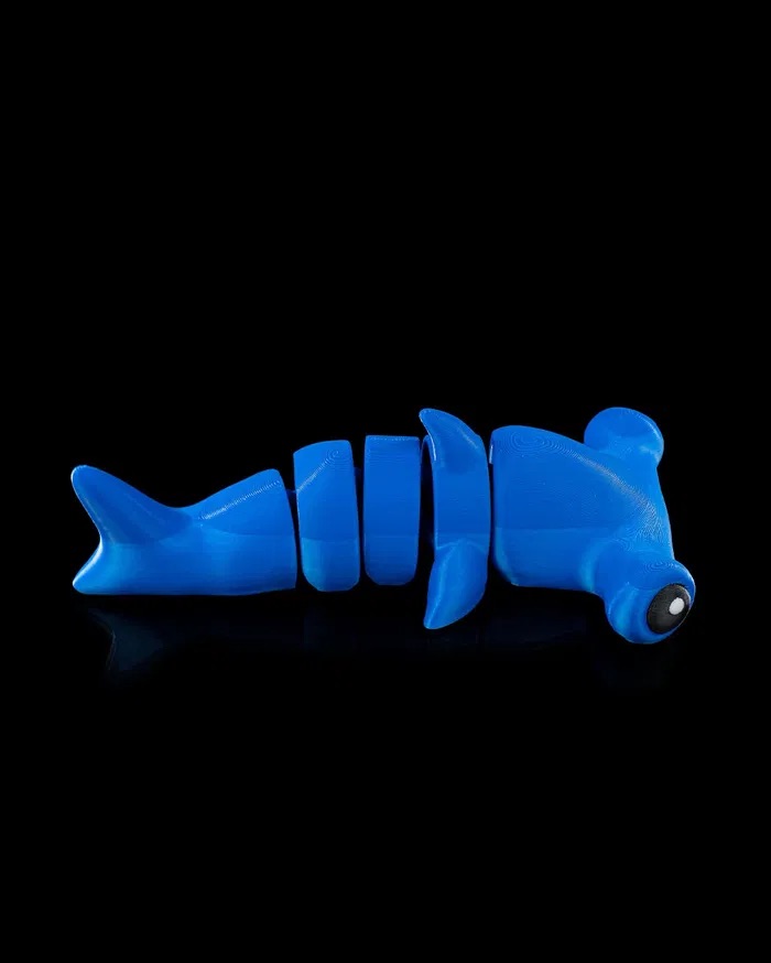 3D Print Cute Flexi Hammerhead Shark STL for download