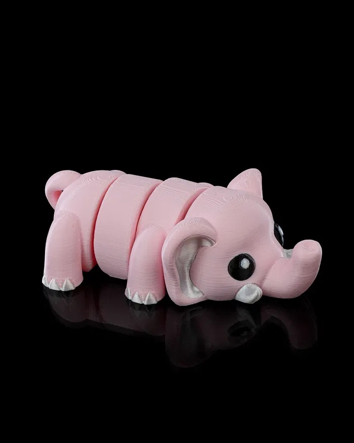 3D Print Cute Flexi Elephant STL for download