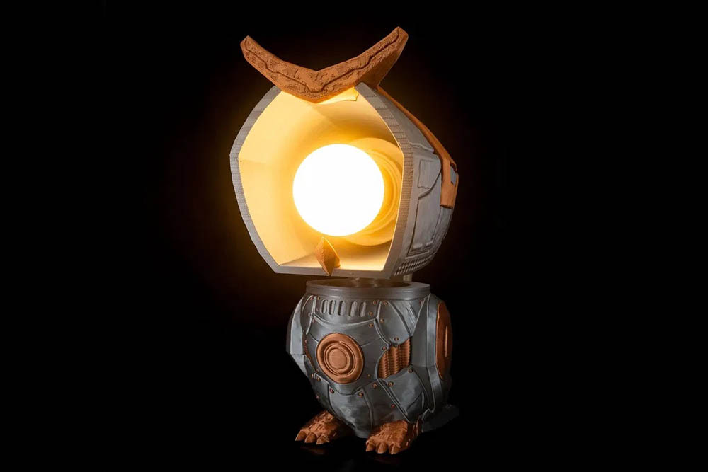 3D Print Mecha Owl - Table Lamp STL for Download