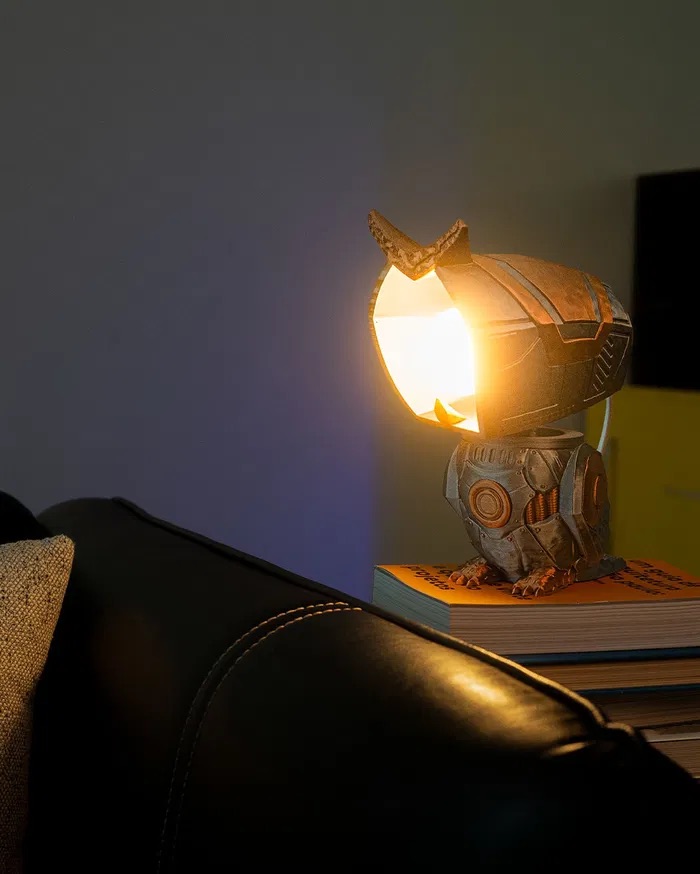 3D Print Mecha Owl Table Lamp STL for download