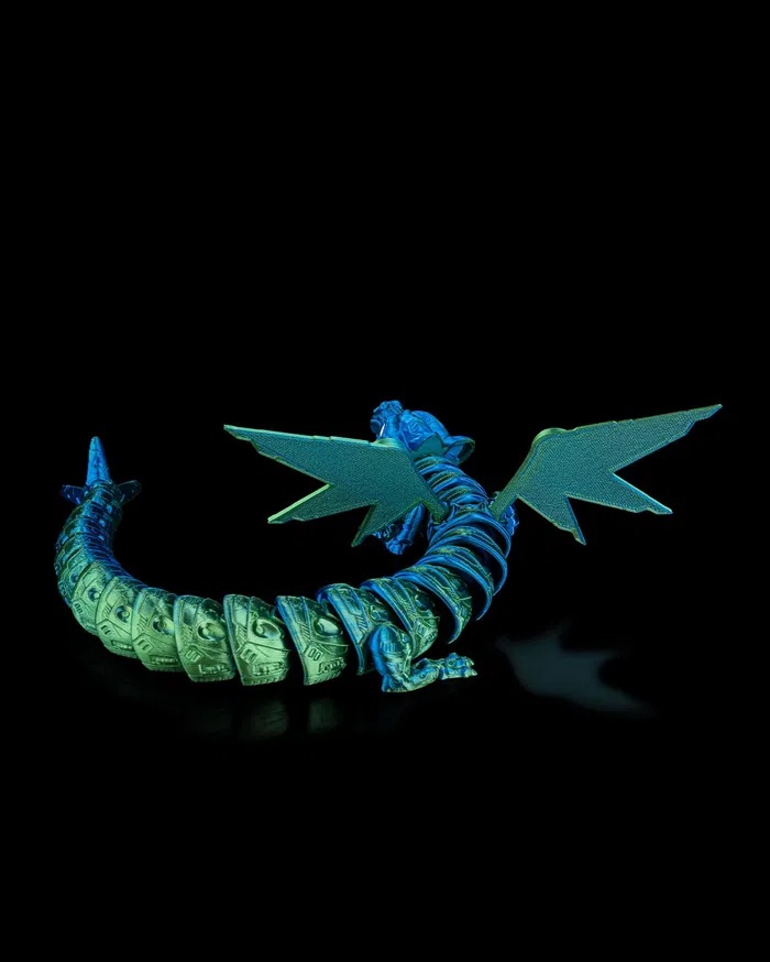 3D Printed Iron Sentinel Dragon with Wings