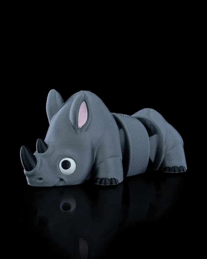 3D Printed Playful Rhino STL for Download