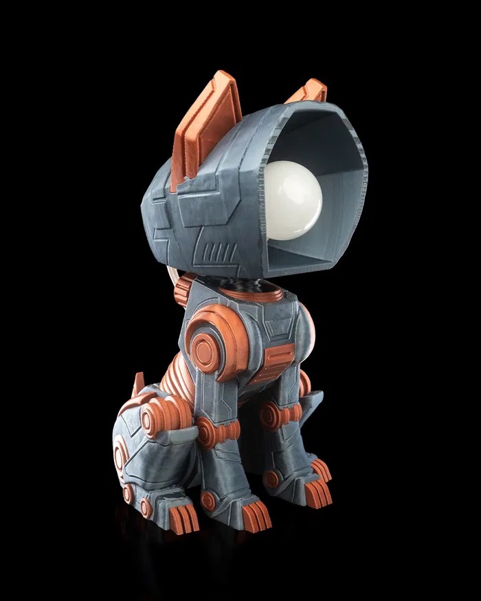 3D Print Mecha Dog - Table Lamp STL for Download