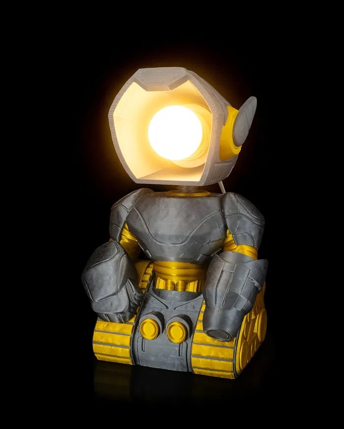 3D Print Mecha Robot - Table Lamp STL for Download