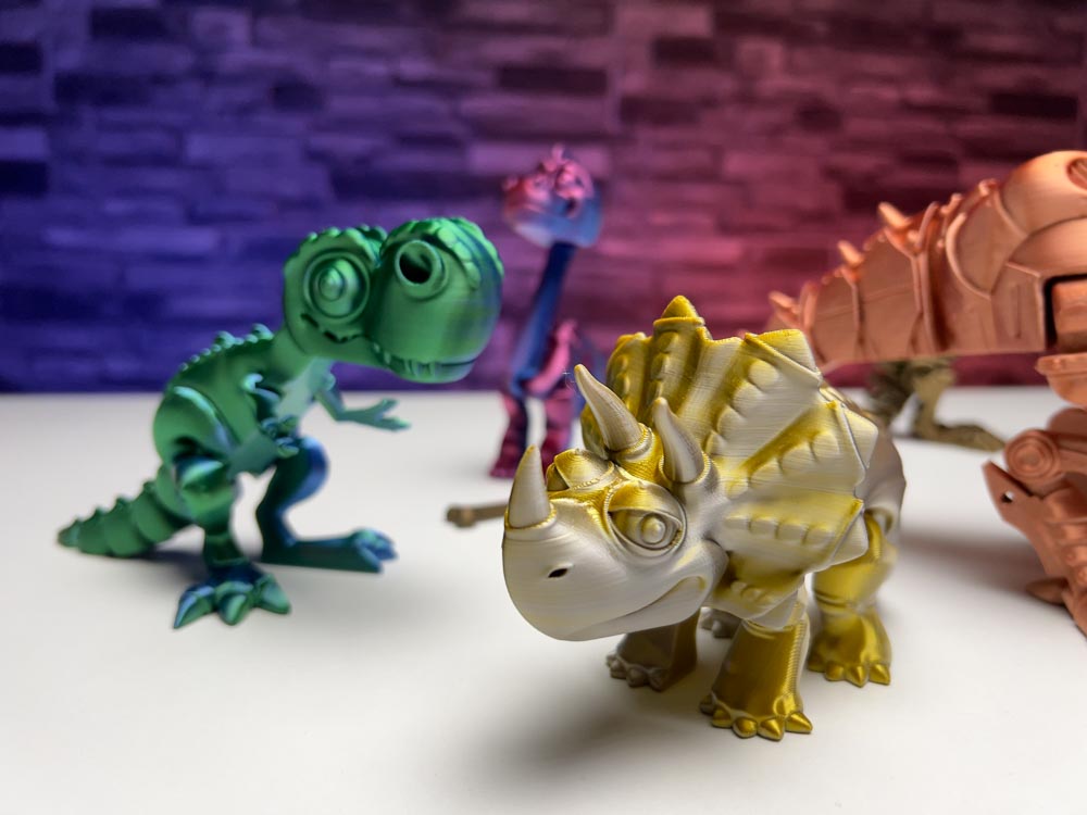 3D Printed Articulated Dinosaurs