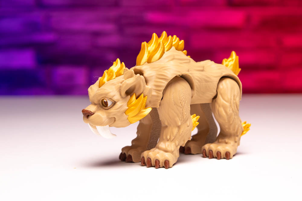 3D Print Cat Articulated Saber-toothed Tiger