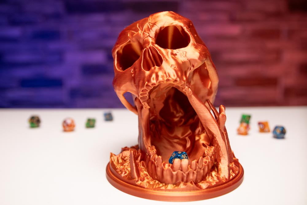 3D Print Dice Tower Skull