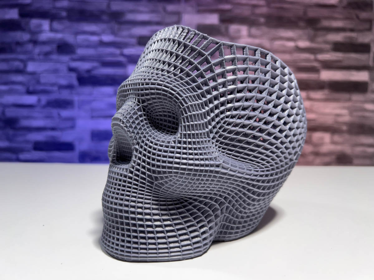 3D Print Wireframe Skull Pen Holder